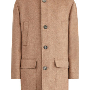 Однобортное пальто из шерсти с классическим откидным лацканом BRUNELLO CUCINELLI Италия