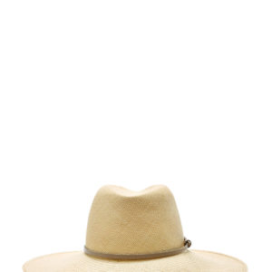 Соломенная шляпа с лентой из кожи AGNONA Италия