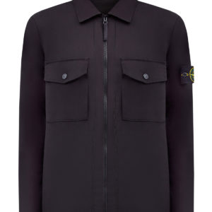 Хлопковая куртка-рубашка с накладными карманами на клапанах STONE ISLAND Румыния