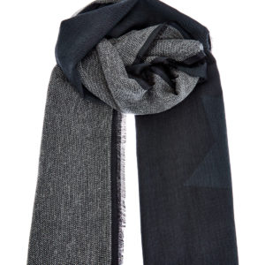 Комбинированный шарф из шерсти и модала с короткой бахромой LORENA ANTONIAZZI Италия