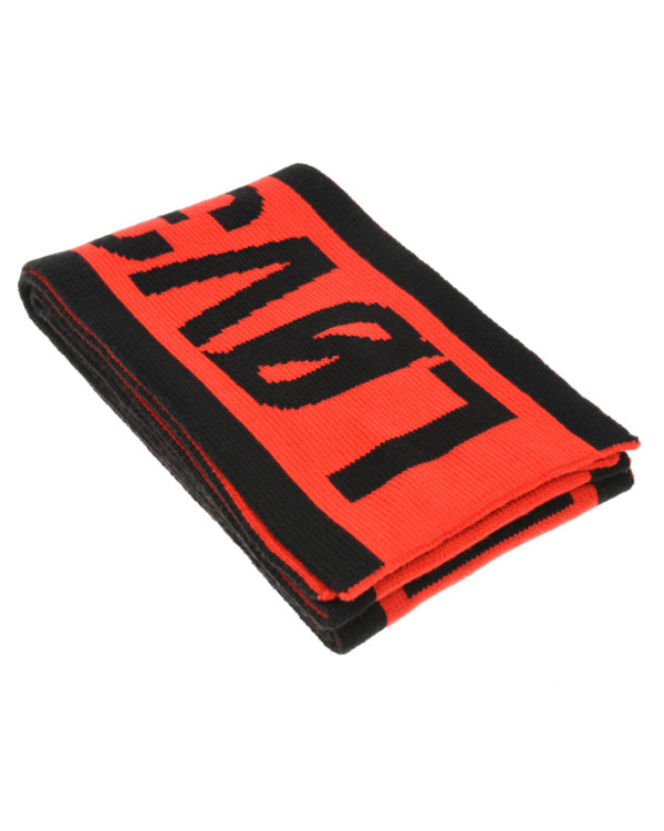 Черно-красный шарф из шерсти Red Valentino