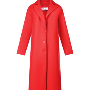 Шерстяное пальто с оборкой Red Valentino