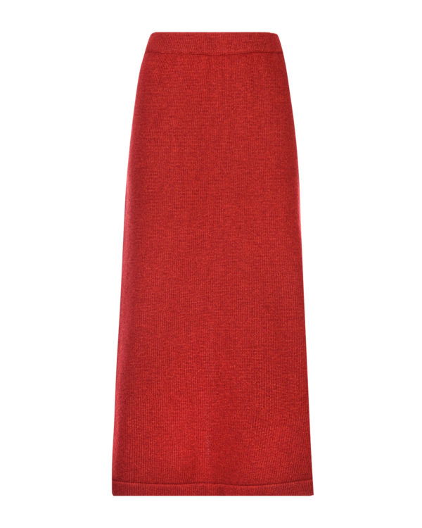 Красная юбка из шерсти и кашемира Tak Ori