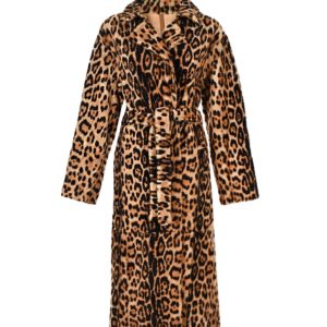 Пальто с леопардовым принтом Yves Salomon