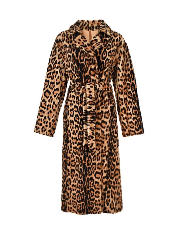 Пальто с леопардовым принтом Yves Salomon