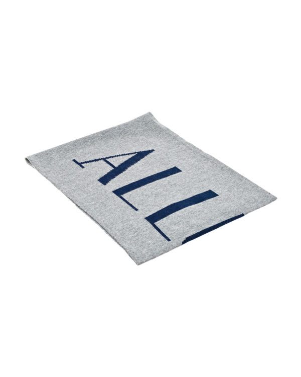 Серый кашемировый шарф с логотипом Allude