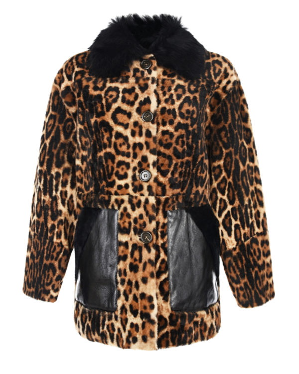 Укороченное пальто с контрастными карманами Yves Salomon
