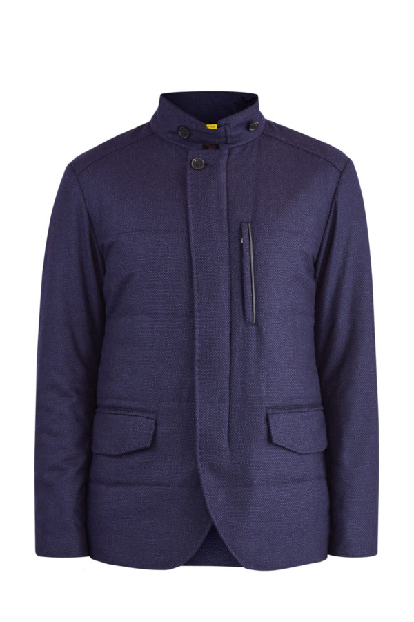 Шерстяная куртка-блейзер в классическом стиле с защитой от воды CANALI Италия