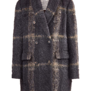 Oversize пальто из ткани Sparkling с металлизированной нитью BRUNELLO CUCINELLI Италия